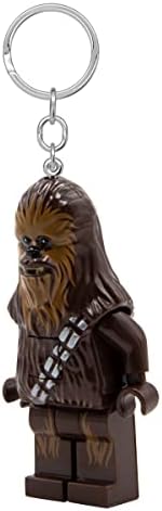 Back view of the durable IQ LEGO Star Wars Chewbacca keychain highlighting the battery compartment.