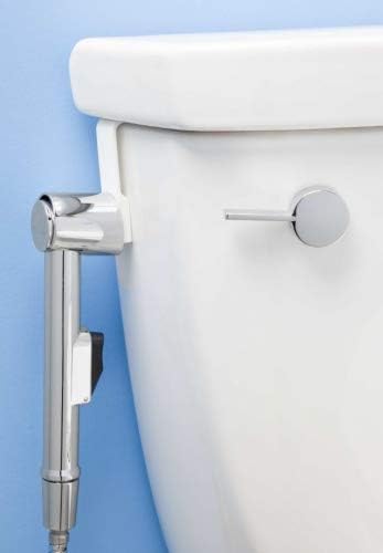 Adjustable spray reach demonstrated for cloth diaper cleaning