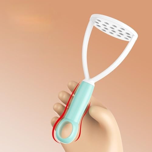 BergHOFF Leo lavender purple supplementary food masher close up view of the premium construction materials.