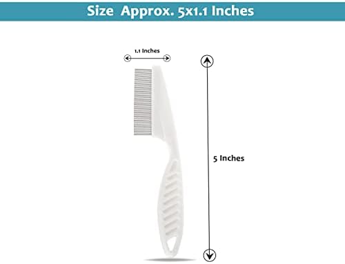 55 TRENDS Hair Nit Comb, 5 Pieces, Stainless Steel Teeth, Remove Head Nits, For Pets Kids And Adults - Image 5