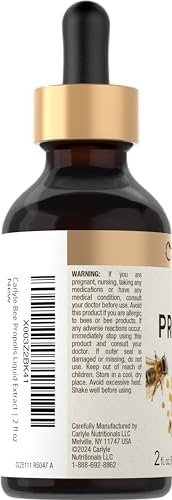 Two fluid ounce dropper bottle of authentic imported bee propolis extract