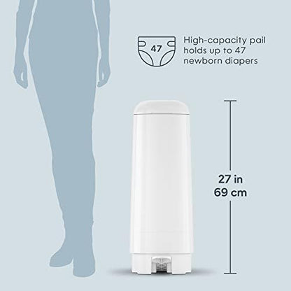 Diaper Genie Signature Pail Includes 1 Easy Roll Refill with 18 Bags | Holds Up to 846 Newborn-Sized Diapers Per Refill - Image 6