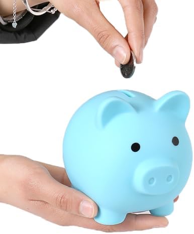 PandaEar shatterproof plastic coin bank showcasing the wide top slot for inserting money.