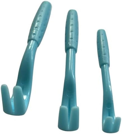 Three different sizes of Ugnel flea removal tools for pets