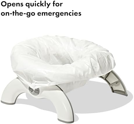 Oxo Tot portable potty with disposable liner bag attached