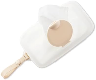 Skip Hop baby wipes dispenser showing the secure-snap lid