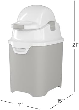 Foundations Mini Diaper Pail lid mechanism view