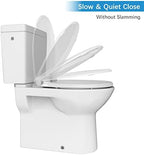 GarveeTech round family toilet seat with child training insert lowered down for potty training