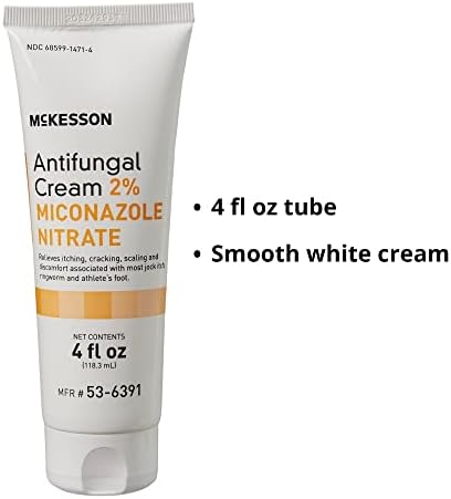 Latex free non greasy McKesson miconazole nitrate topical cream formula.