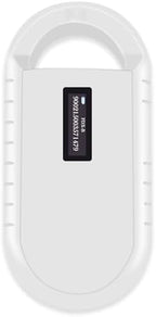 Smoostart Pet Microchip Reader angled view displaying compact white body