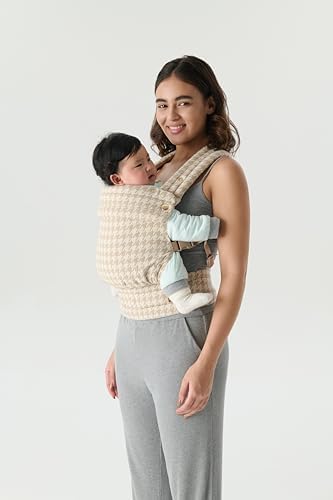 Side view of Nest Blanche breathable cotton baby carrier