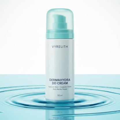 Back packaging details and usage instructions for the imported VYRELITH daily moisturizer.