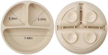 Baby holding soft silicone tiny cup from PandaEar set