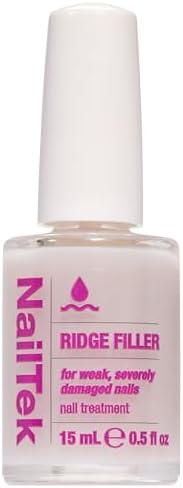 Nail Tek Formula Four smoothing base coat polish showing zero point five fluid ounce packaging