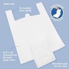 Universal fit training chair bags with absorbent pad exposed
