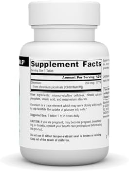 Yeast free glucose metabolism supplement bottle highlighting vegetarian dietary compliance details.