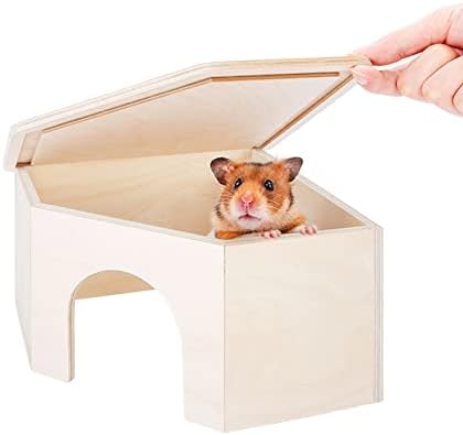 Niteangel Birch Chamber-Maze Hamster Hideout - Small Pets Woodland House Habitats Decor for Hamster Mice Gerbils Mouse - Image 2