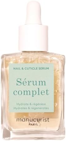 Manucurist nail and cuticle treatment gel texture application on fingers