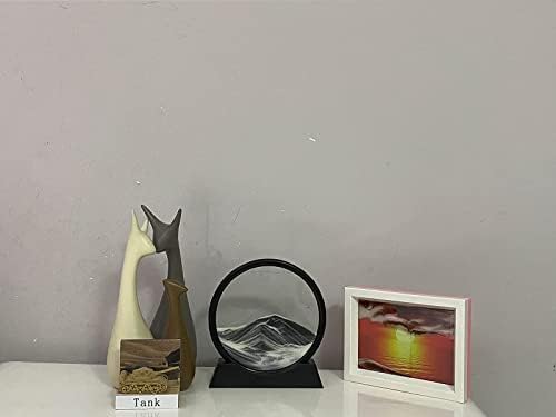 HYUGF moving sand art placed on a modern office desk.