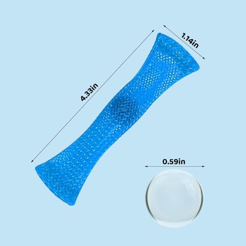 Close up view of the durable woven nylon mesh texture of the Vanblue stress relief toy.