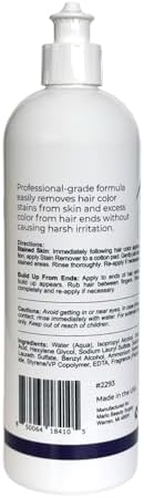 MBS Supplies hair color stain remover liquid bottle for sensitive skin