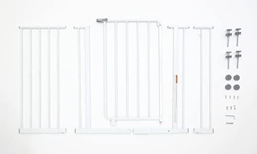Regalo super wide safety door gate folded flat for easy storage and transport portability.