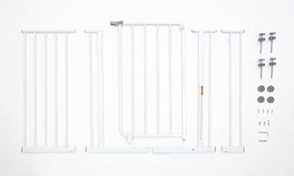 Regalo super wide safety door gate folded flat for easy storage and transport portability.