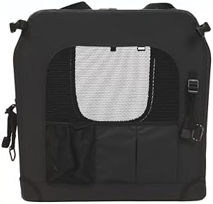 Thule imported travel kennel medium size with car cargo area anchoring straps visible.