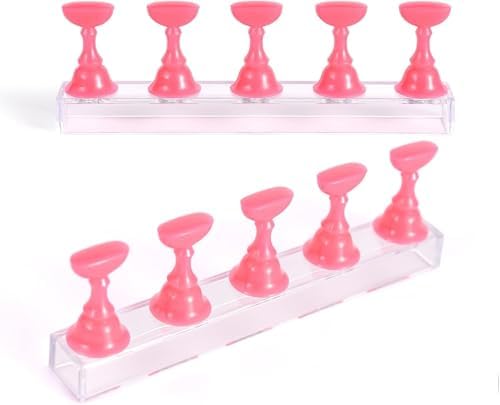 Professional magnetic nail tip practice stand for manicure training