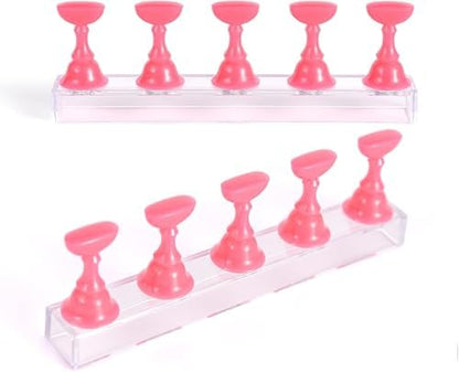 Professional magnetic nail tip practice stand for manicure training