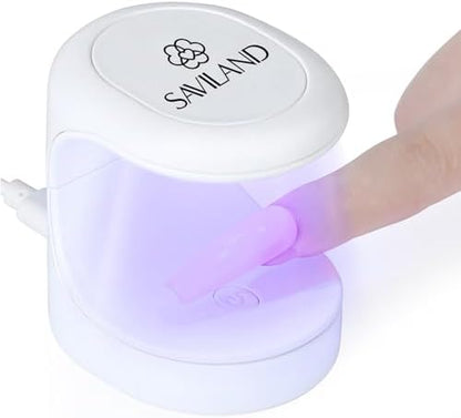 Saviland Mini Nail Lamp 16W front view for gel polish