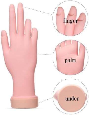 Aoraem practice hand with nail tips inserted for salon training