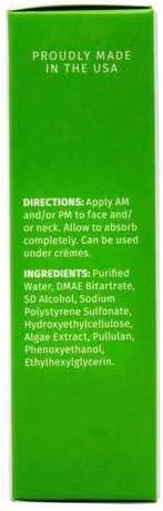 Reviva Labs 5 percent DMAE firming fluid packaging showing clean cruelty free product labels