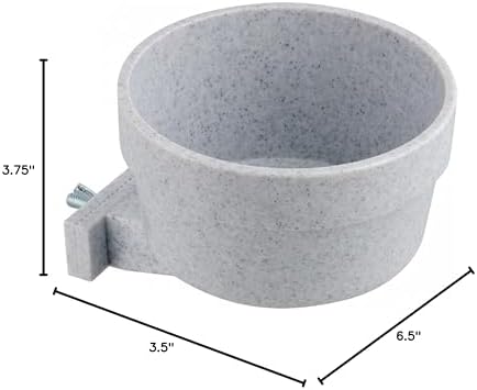 Lixit Removable Dog Crate Water Bowl attached to wire cage bars