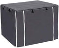 Morezi heavy duty waterproof pet kennel cover with side door zipped open