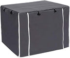 Morezi heavy duty waterproof pet kennel cover with side door zipped open