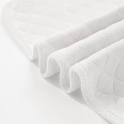 Close up of soft quilted cotton texture on baby changing pad liner