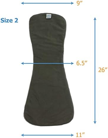 LeakMaster charcoal bamboo fleece absorbent booster pads for adults