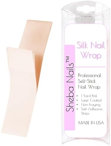 Close up of Sheba Nails self-adhesive silk fabric for nail repair.