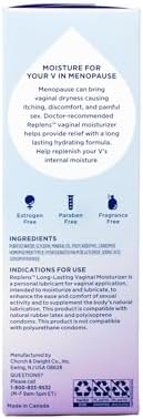 Replens Estrogen Free Vaginal Moisturizer 16 count total pack for menopause relief