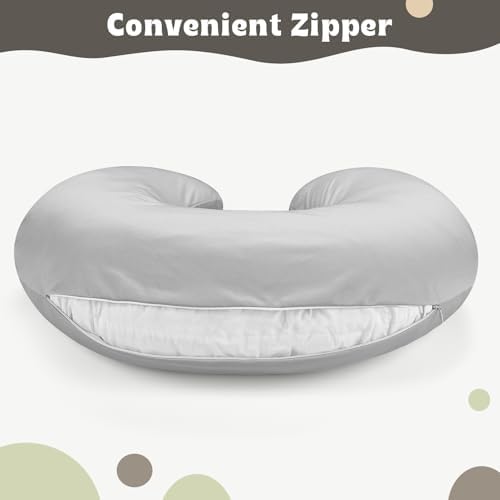 Hooyax baby nursing pillow cover folded for easy storage