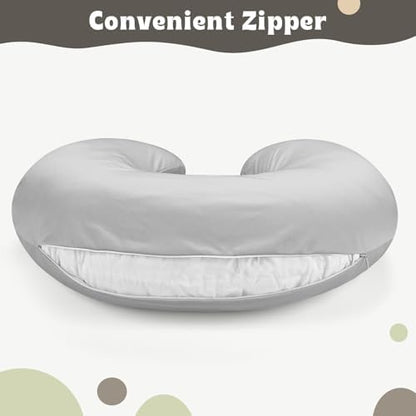 Hooyax baby nursing pillow cover folded for easy storage