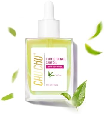 Close up of tea tree foot repair oil texture