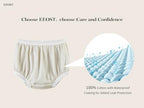 EEOST noiseless cotton protective underwear back view in white large size