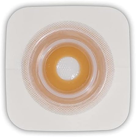 Two-piece ostomy system wafer for colostomy and ileostomy care
