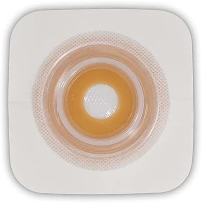 Two-piece ostomy system wafer for colostomy and ileostomy care