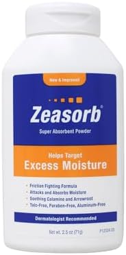 Pack of three Zeasorb 2.5 ounce bottles for long-term antifungal protection.