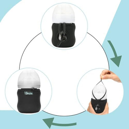 Beautyflier bottle sleeve showing clear milk level window