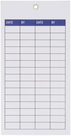 Case of 25 American Hospital Supply maintenance tags for emergency defibrillators.