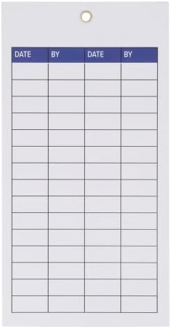 Case of 25 American Hospital Supply maintenance tags for emergency defibrillators.